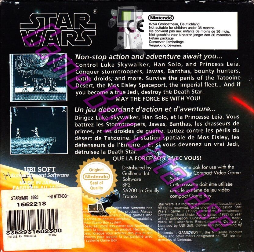 Star Wars FAH Back of the box