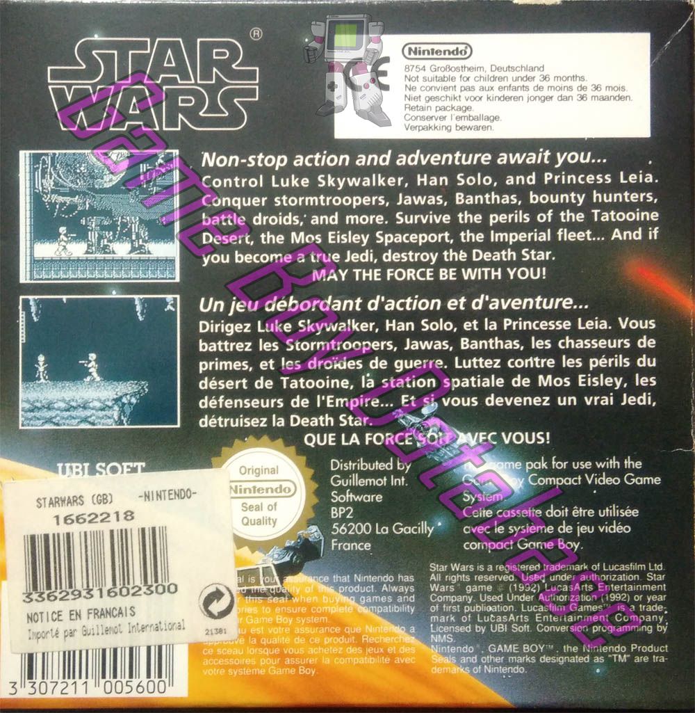 Star Wars FAH-1 Back of the box