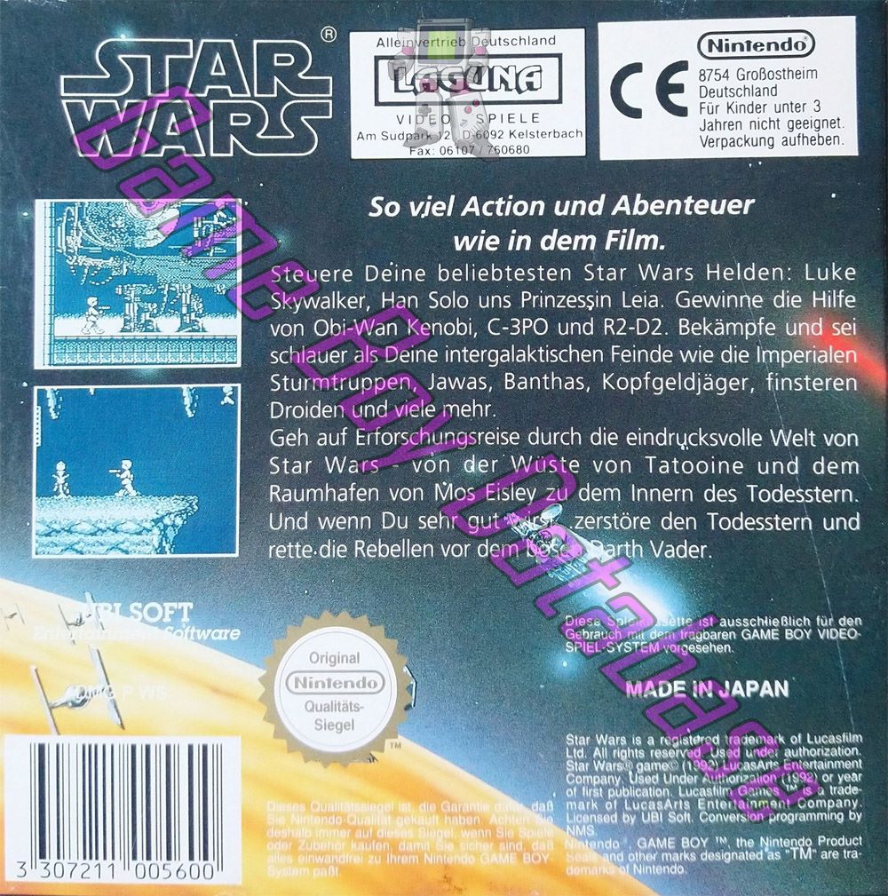 Star Wars NOE Back of the box