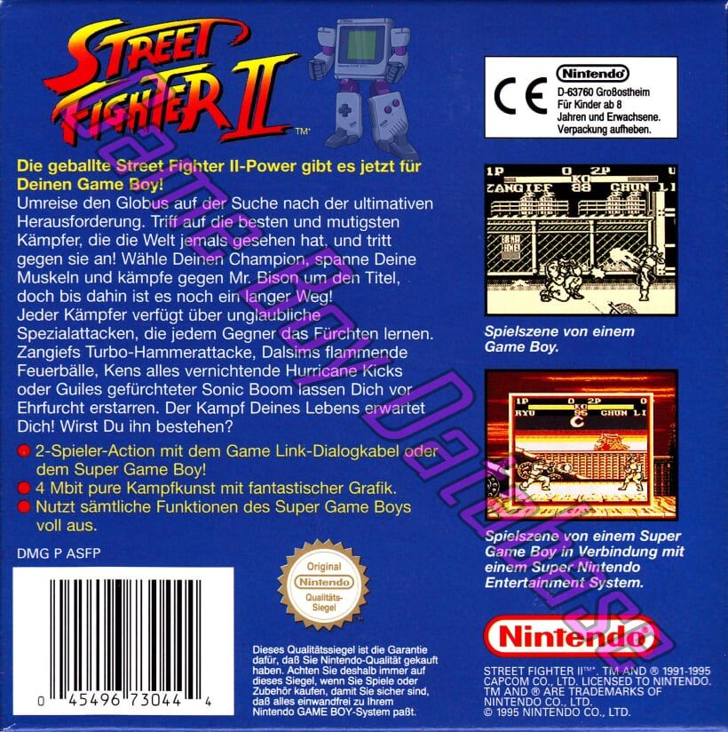 Street Fighter II NOE Back of the box