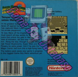 Super Mario Land 2: 6 Golden Coins  AUS Back of the box