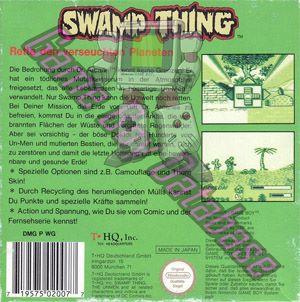 Swamp Thing NOE Back of the box