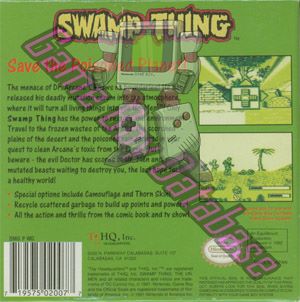 Swamp Thing USA Back of the box