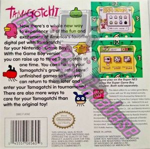 Tamagotchi USA Back of the box