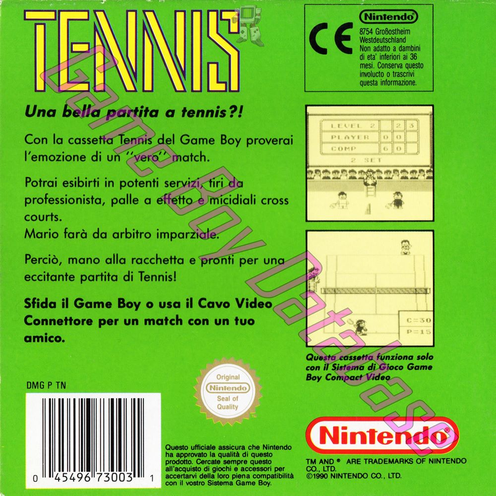 Tennis ITA Back of the box