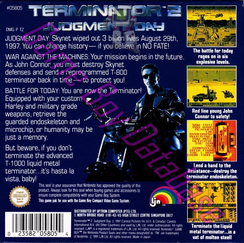 T2 Terminator 2 Judgment Day ASI Back of the box