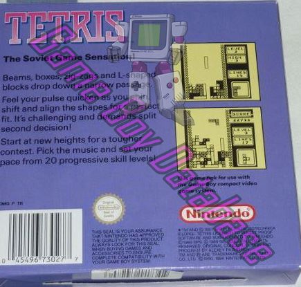 Tetris SCN Back of the box