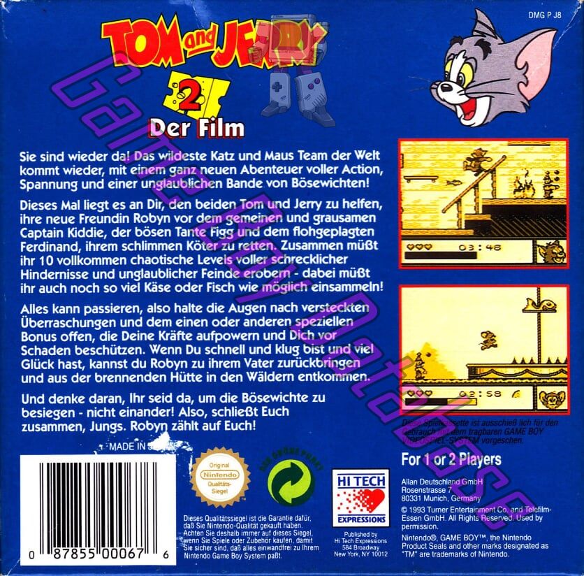 Tom and Jerry 2 der Film NOE Back of the box