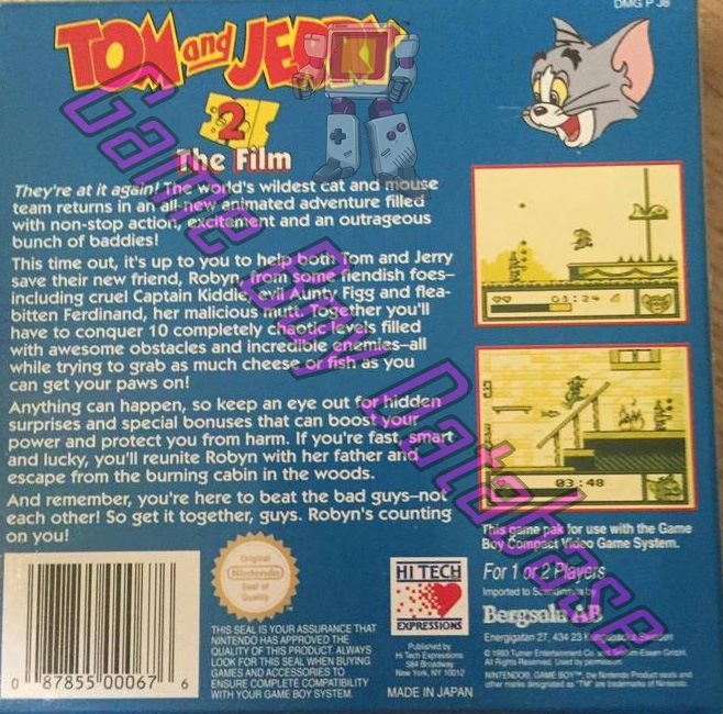 Tom & Jerry Frantic Antics SCN Back of the box