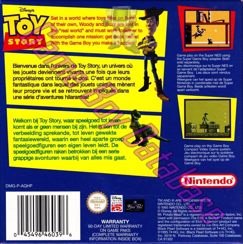 Toy Story (Disney's) EUR Back of the box