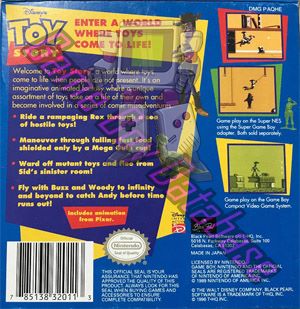 Toy Story (Disney's) USA Back of the box