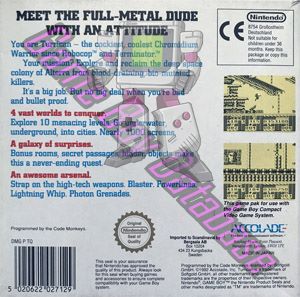 Turrican SCN Back of the box