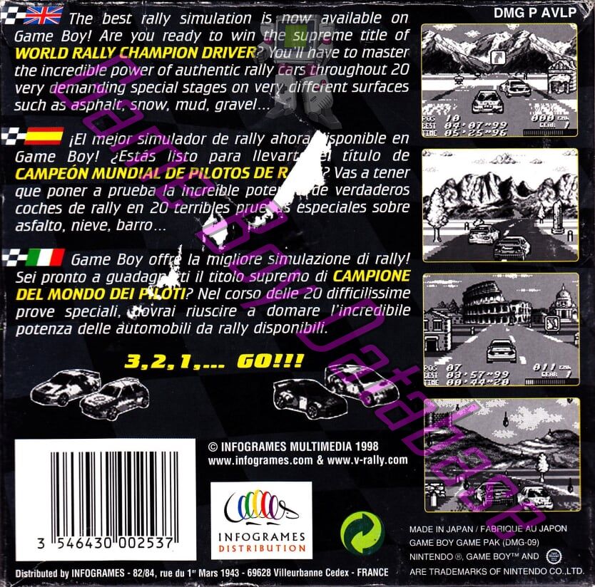 V-Rally Championship Edition EUR Back of the box