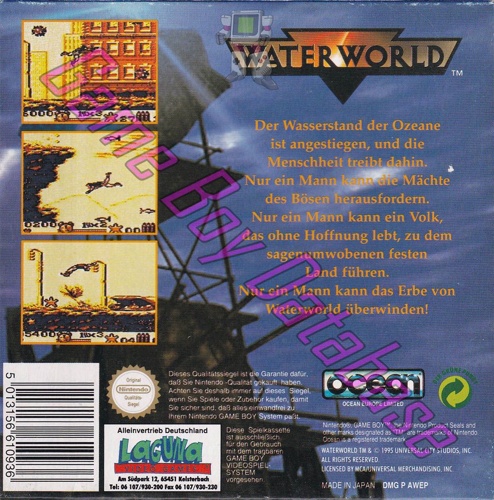 WaterWorld NOE Back of the box