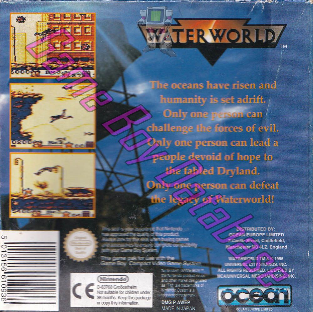 WaterWorld UKV Back of the box