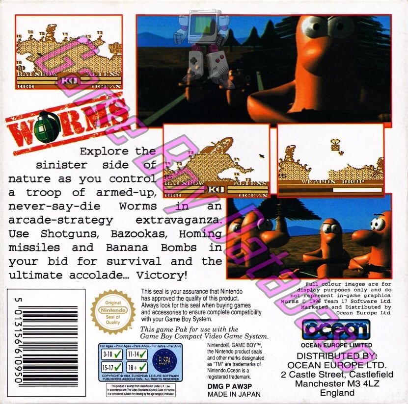 Worms UKV Back of the box