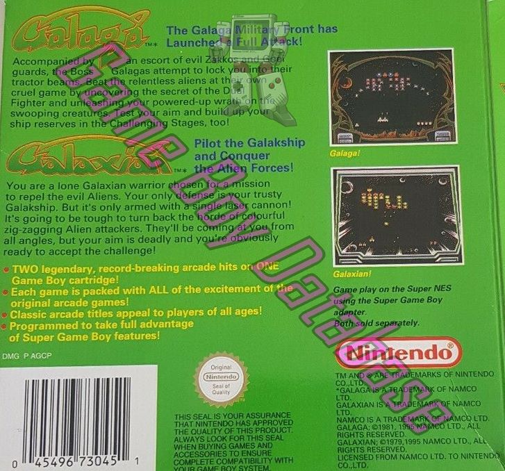 Arcade Classic no.3 Galaga - Galaxian AUS Back of the box