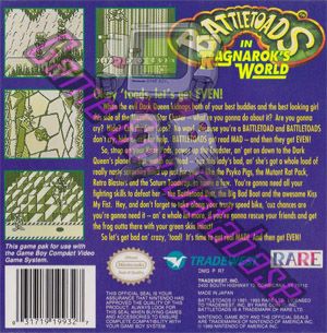 Battletoads in Ragnarok's World USA Back of the box