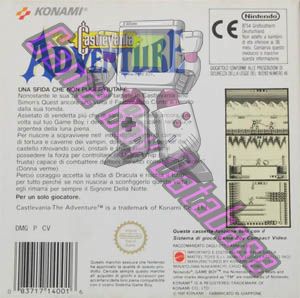 Castlevania the Adventure ITA Back of the box