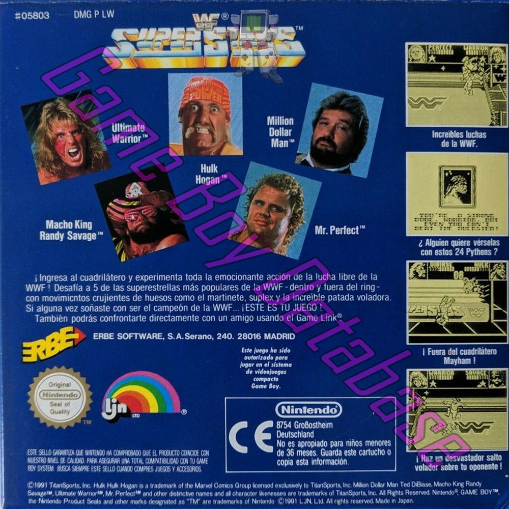 WWF Superstars ESP Back of the box