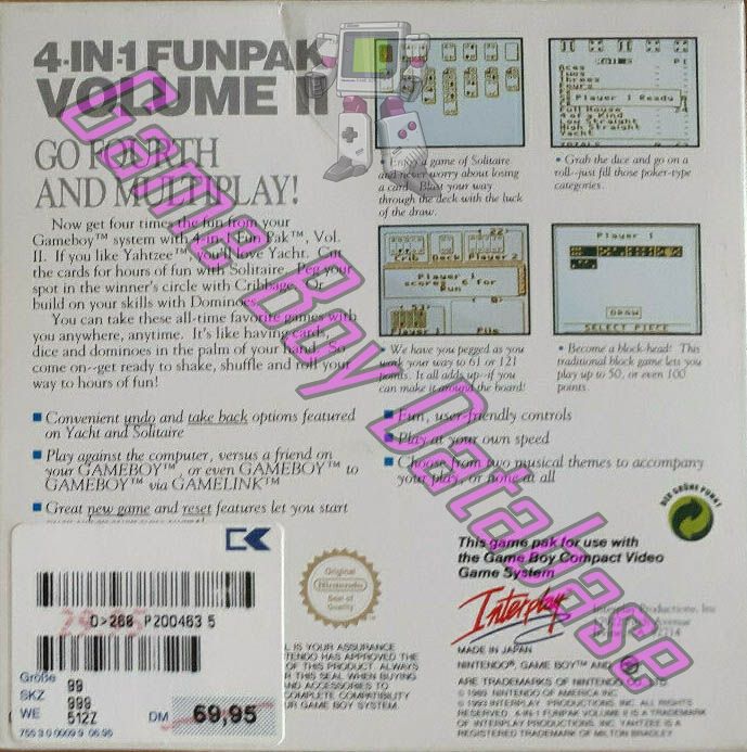 4-in-1 Fun Pak Volume II GPS Back of the box