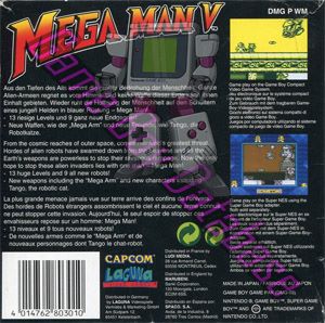 Mega Man V EUR Back of the box