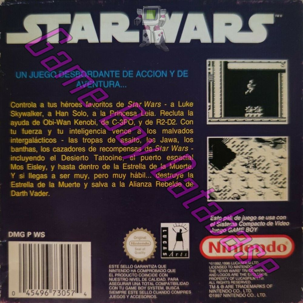 Star Wars ESP-1 Back of the box