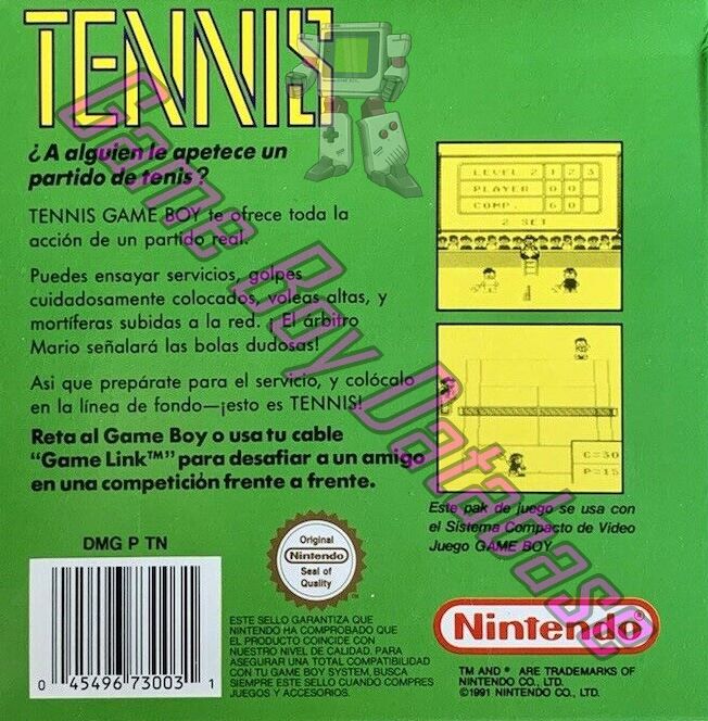 Tennis ESP-2 Back of the box