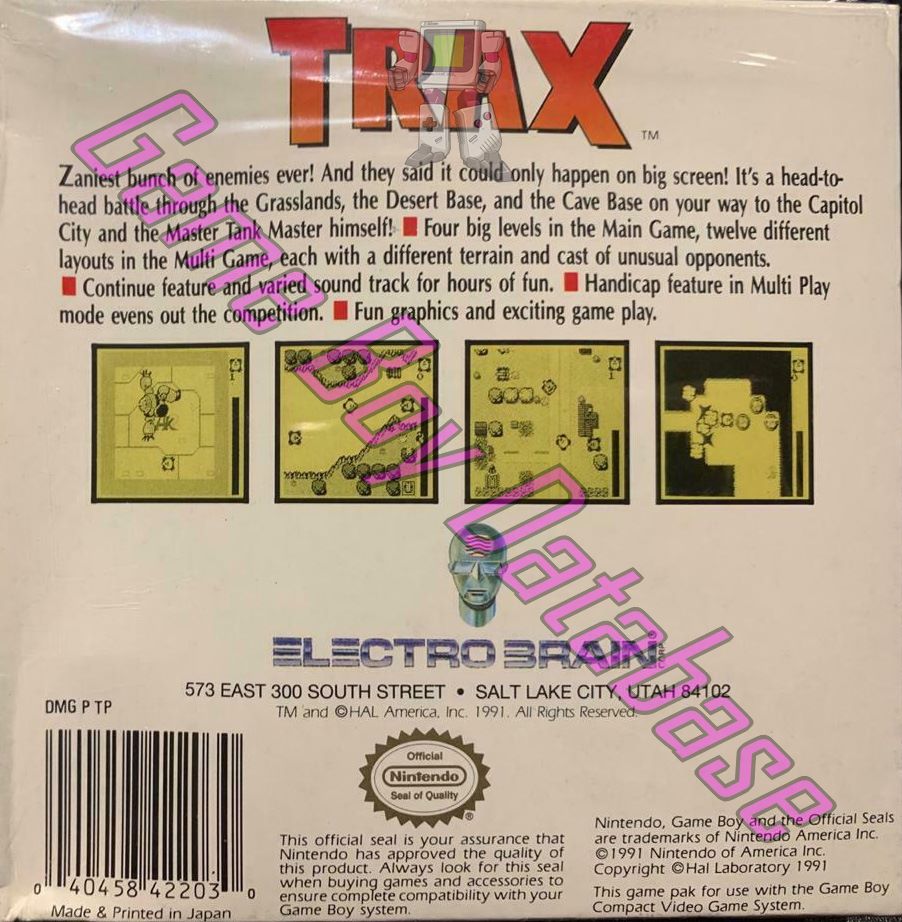 Trax USA-1 Back of the box