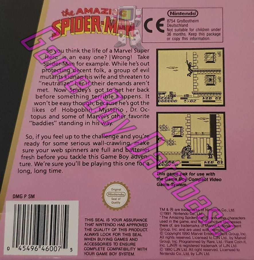 Amazing Spider-Man (the) SCN Back of the box