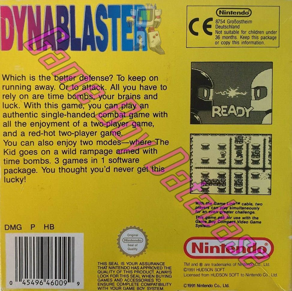 Dynablaster SCN Back of the box