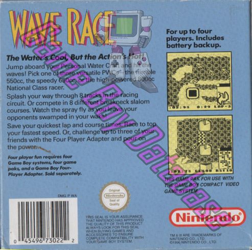 Wave Race AUS Back of the box