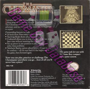 Chessmaster (the) USA-1 Back of the box