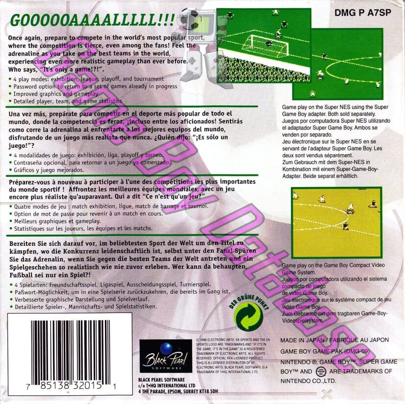 FIFA Soccer 97 EUR Back of the box