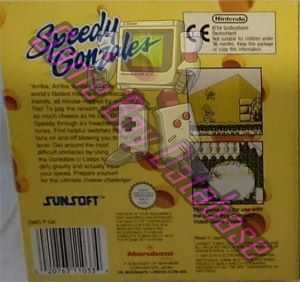 Speedy Gonzales UKV Back of the box