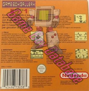 Game Boy Gallery 5 in 1 ITA-1 Back of the box