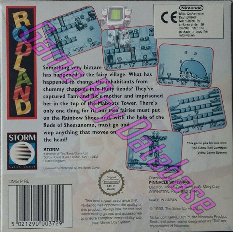 Rodland UKV Back of the box