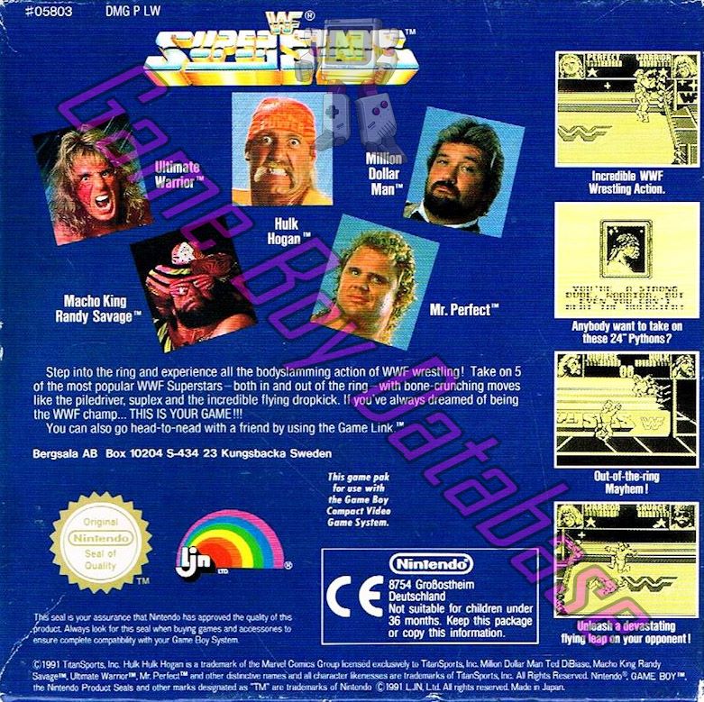 WWF Superstars SCN Back of the box