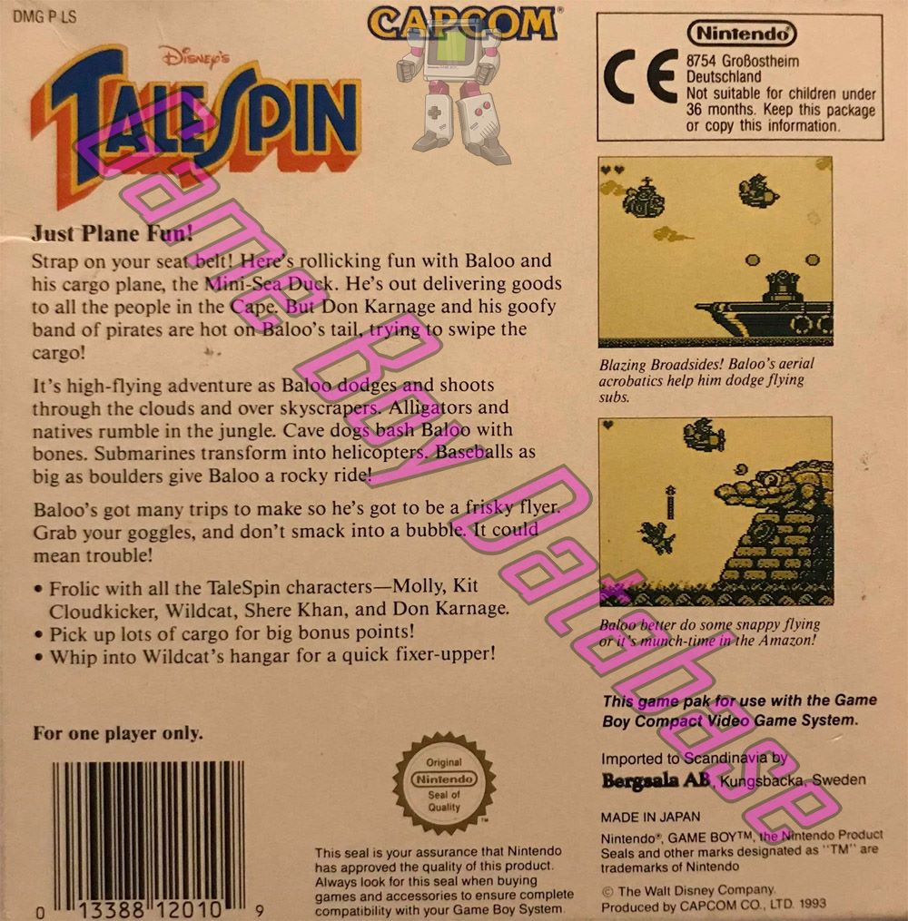 TaleSpin (Disney's) SCN Back of the box