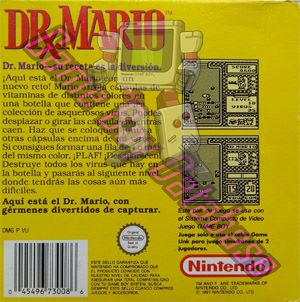 Dr. Mario ESP-2 Back of the box