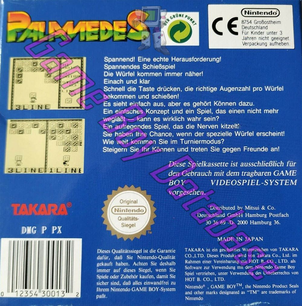 Palamedes NOE-1 Back of the box