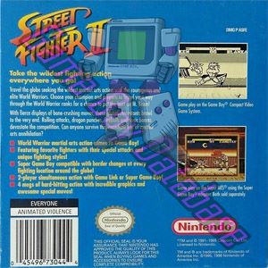 Street Fighter II USA-1 Back of the box