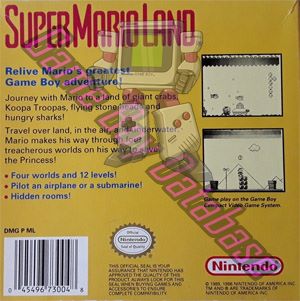 Super Mario Land USA-3 Back of the box