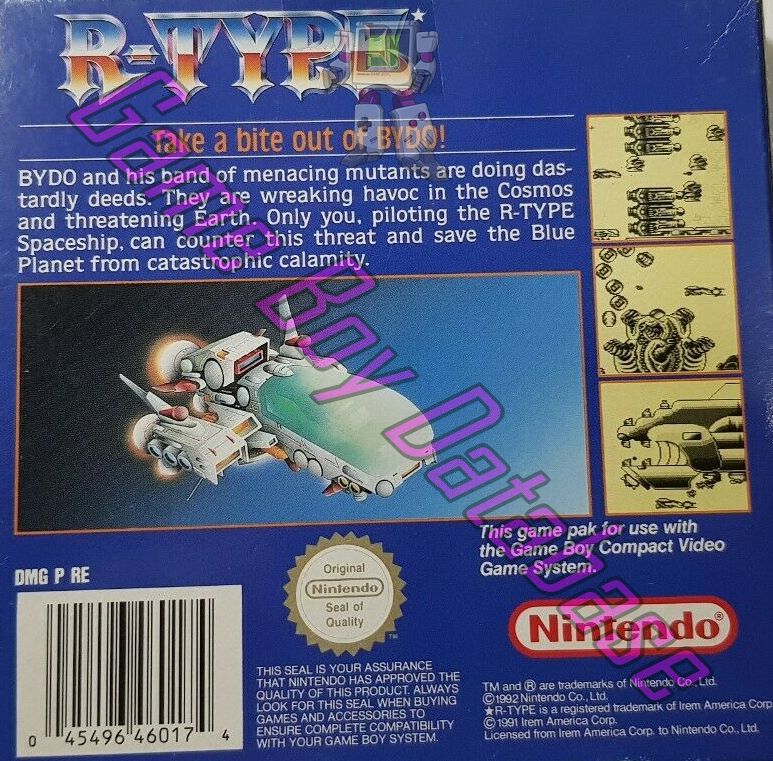 R-Type ASI Back of the box