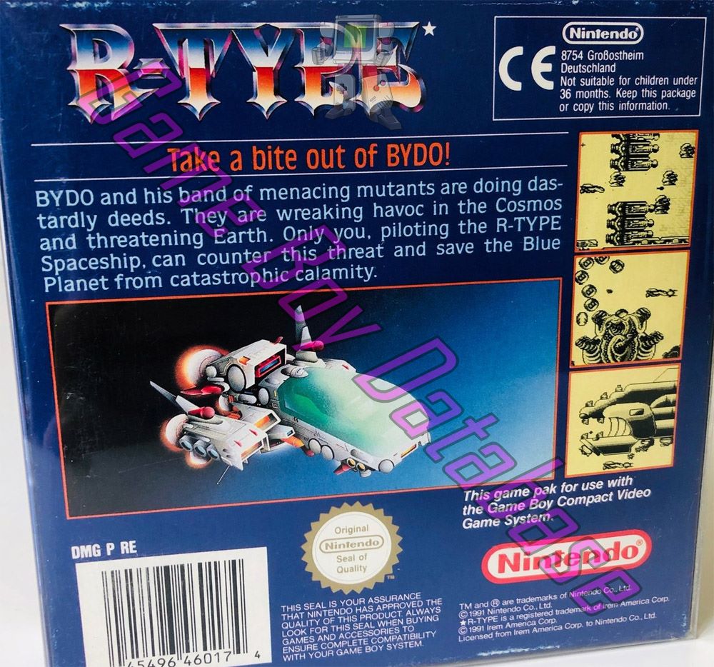 R-Type SCN Back of the box