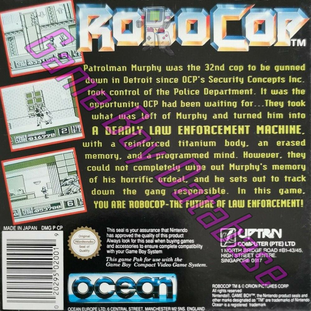 RoboCop ASI Back of the box