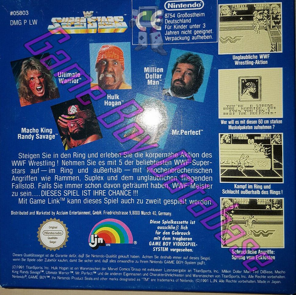 WWF Superstars NOE-1 Back of the box