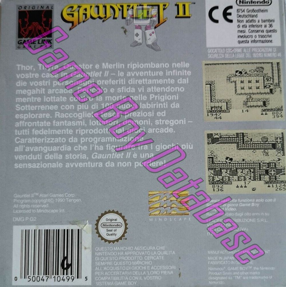 Gauntlet II ITA Back of the box