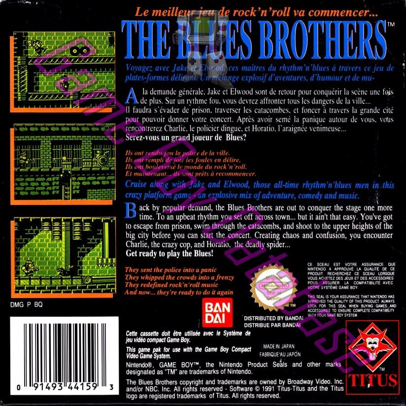 Blues Brothers (the) FAH Back of the box