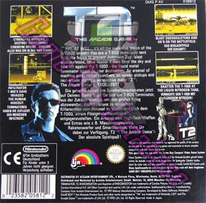 T2 the Arcade Game NOE Back of the box